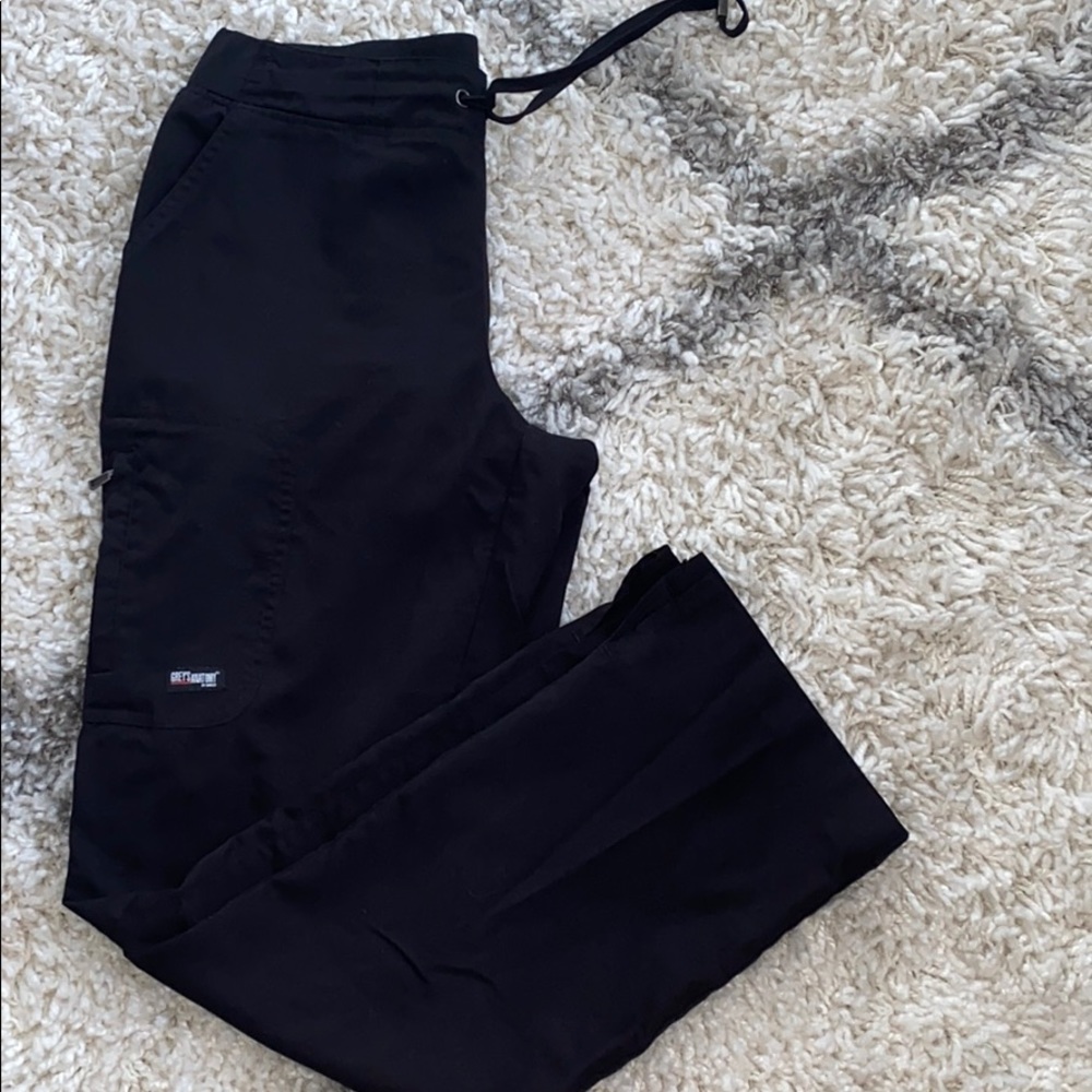 Black greys anatomy scrub pants